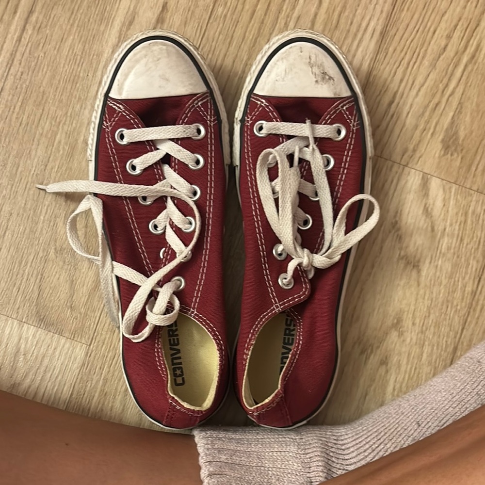 Converse Burgundy Canvas Shoes